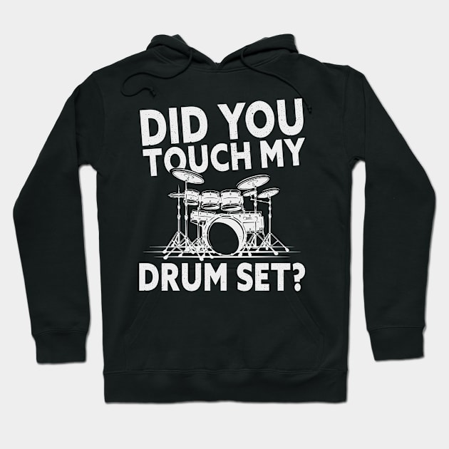 Drummer Musical Instrument Rock Band Musician Hoodie by Tom´s TeeStore